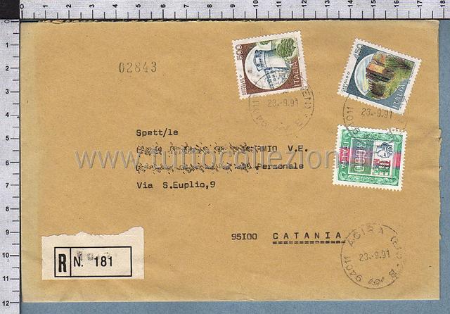 Collezionismo di storia postale buste viaggiate affrancatura tariffe postali degli anni 1990-99